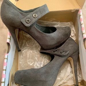 Gray Suede Heels